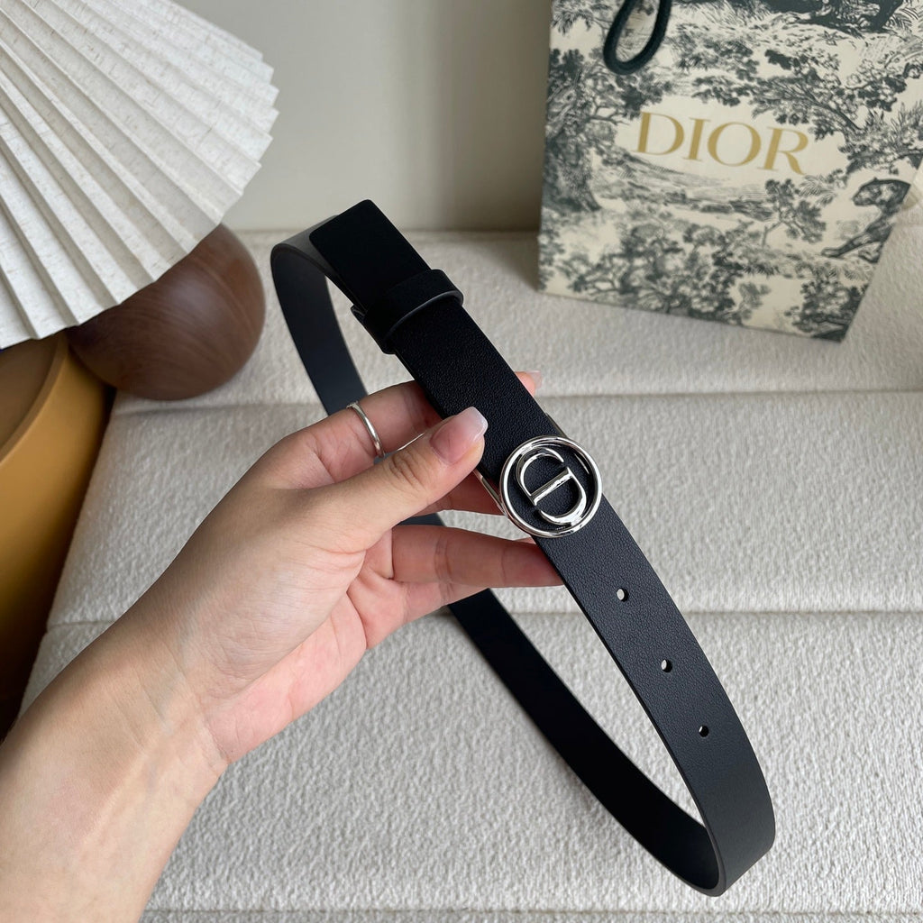 DIOR 25S BELT 25 MM IN BLACK CALFSKIN 572158