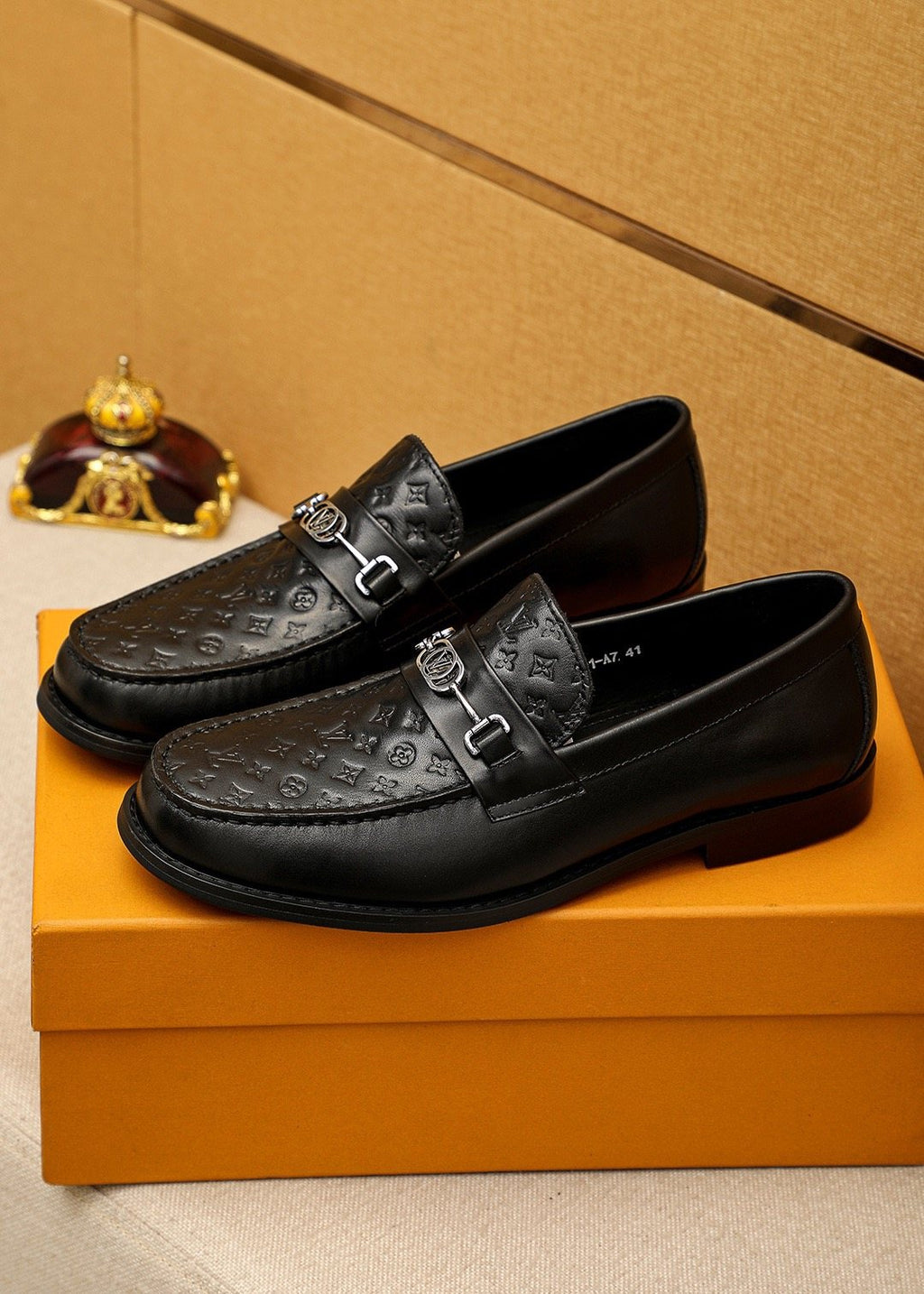 Louis Vuitton Embossed Buckle Loafers - Silver-Tone Vamp Hardware