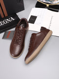 Zegna Men's Textured Leather Sneakers