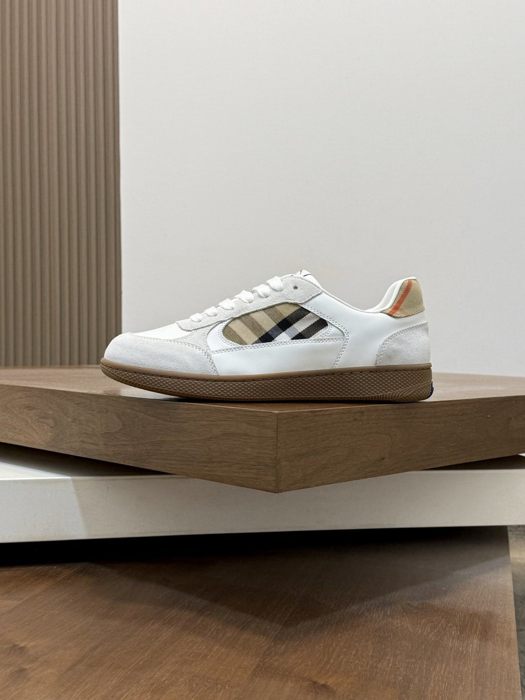 Burberry Check-Panel Low-Top Sneakers