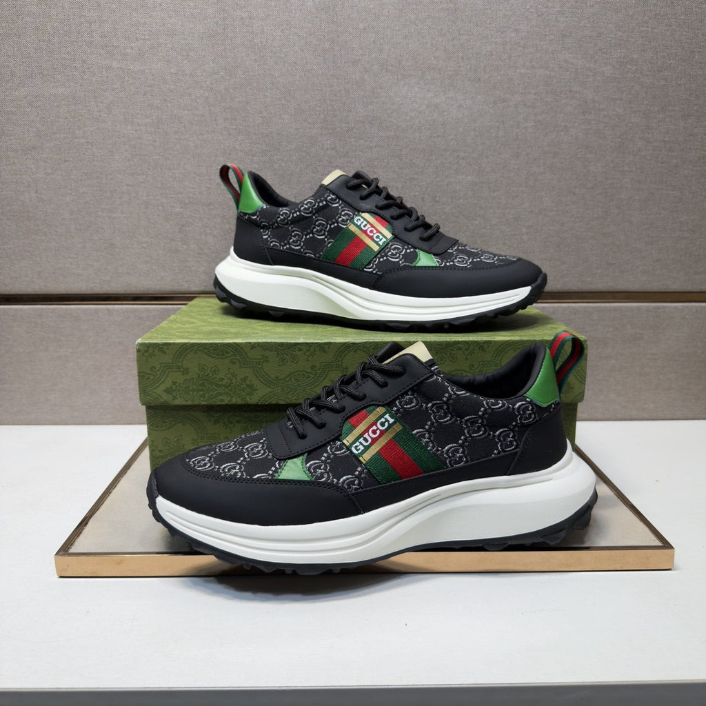 Gucci Green-Red Stripe Men's Sneakers