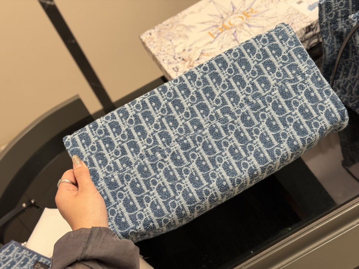 Dior Book Tote Blue Monogram Tote Bag