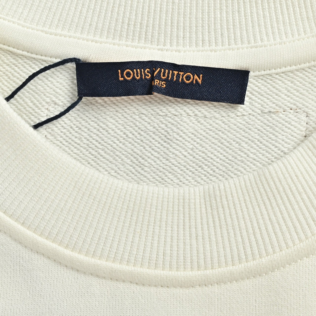Louis Vuitton LV Beaded Embroidered Sweatshirt - White