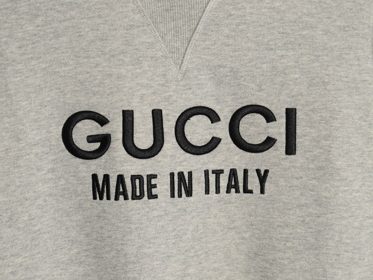 Gucci Lettering Layered-Look Crewneck Sweatshirt - Gray